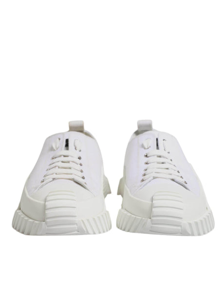 Dolce & Gabbana White Leather Low Top NS1 Sneakers Shoes - Hilstor