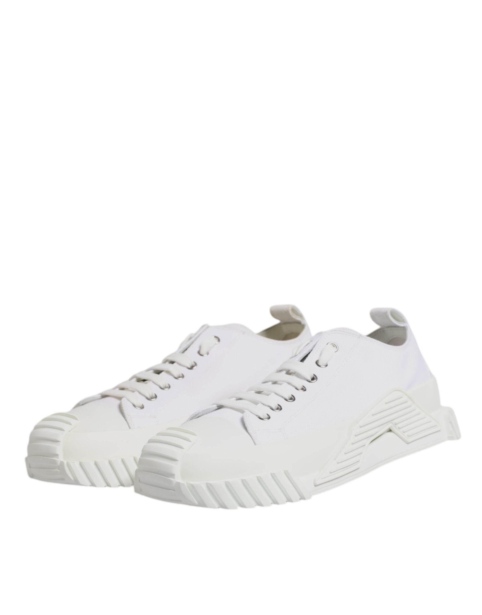 Dolce & Gabbana White Leather Low Top NS1 Sneakers Shoes - Hilstor