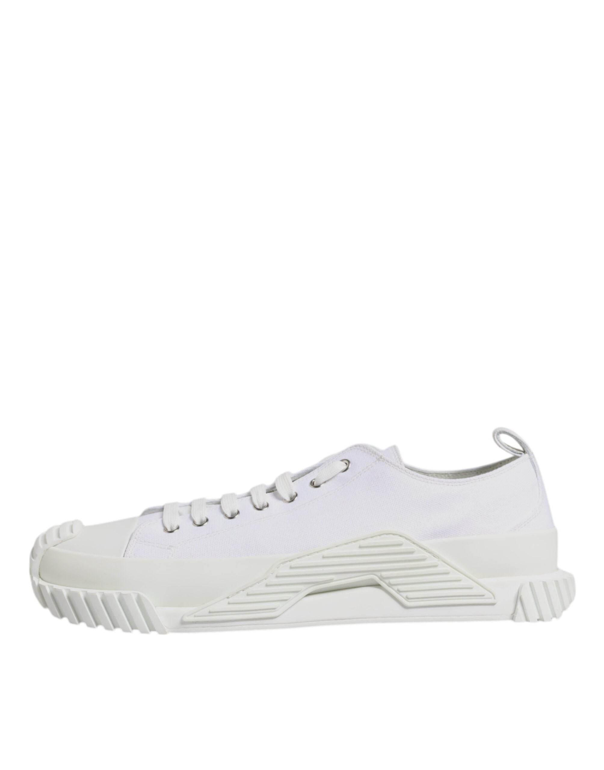 Dolce & Gabbana White Leather Low Top NS1 Sneakers Shoes - Hilstor