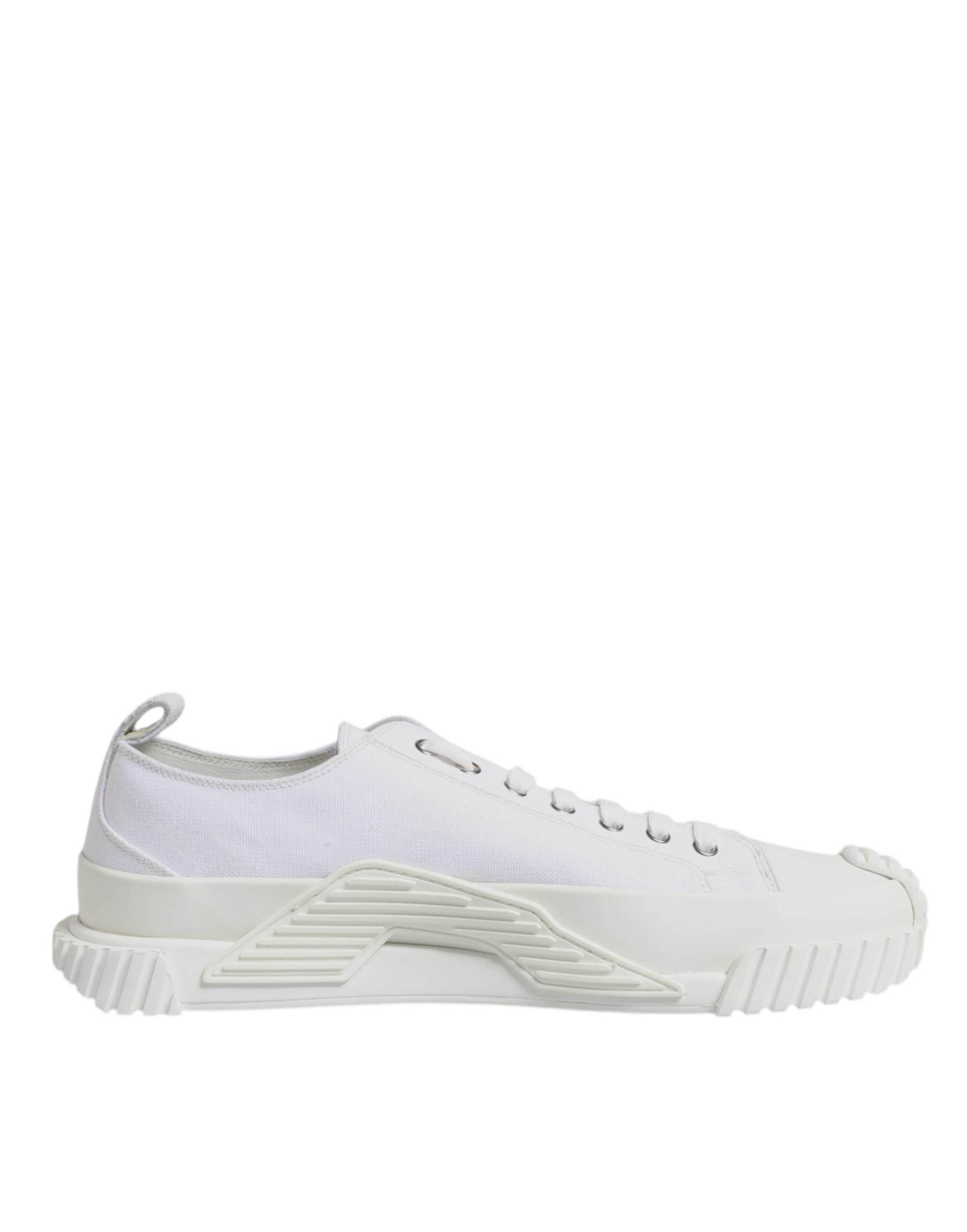 Dolce & Gabbana White Leather Low Top NS1 Sneakers Shoes - Hilstor