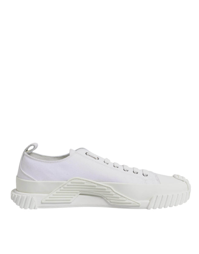 Dolce & Gabbana White Leather Low Top NS1 Sneakers Shoes - Hilstor