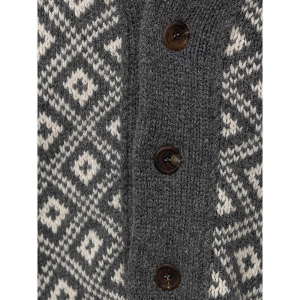 Cruciani White Cashmere Cardigan - Hilstor