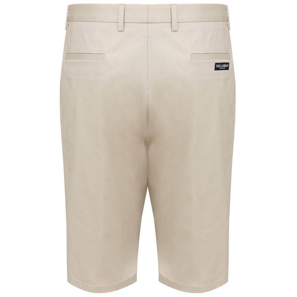 Dolce & Gabbana Beige Cotton Bermuda - Hilstor