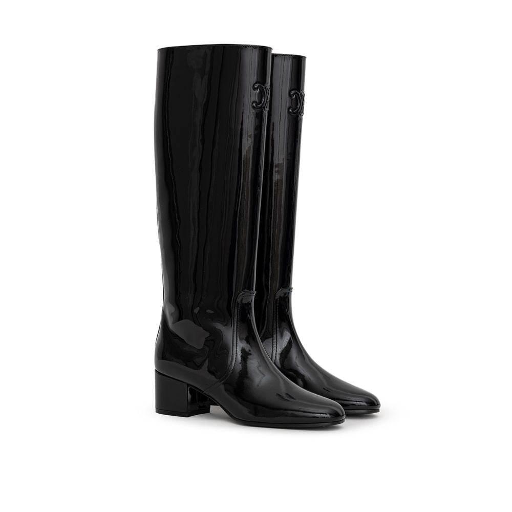 Celine Black Leather Boot - Hilstor