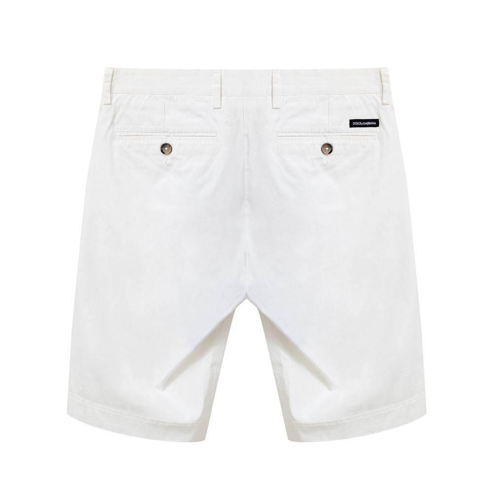 Dolce & Gabbana White Cotton Short - Hilstor