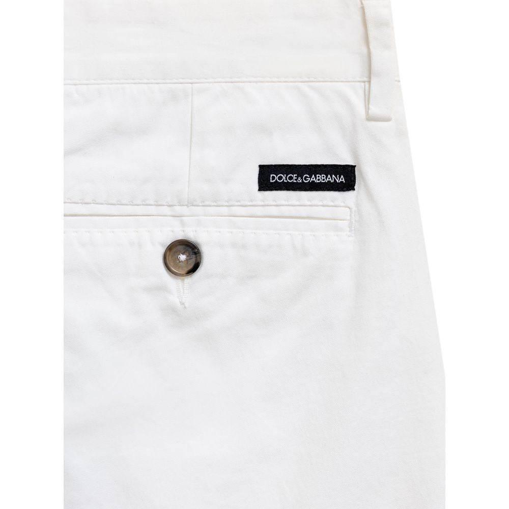 Dolce & Gabbana White Cotton Short - Hilstor