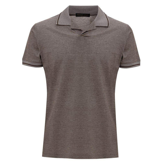 Corneliani Gray Cotton Polo Shirt - Hilstor