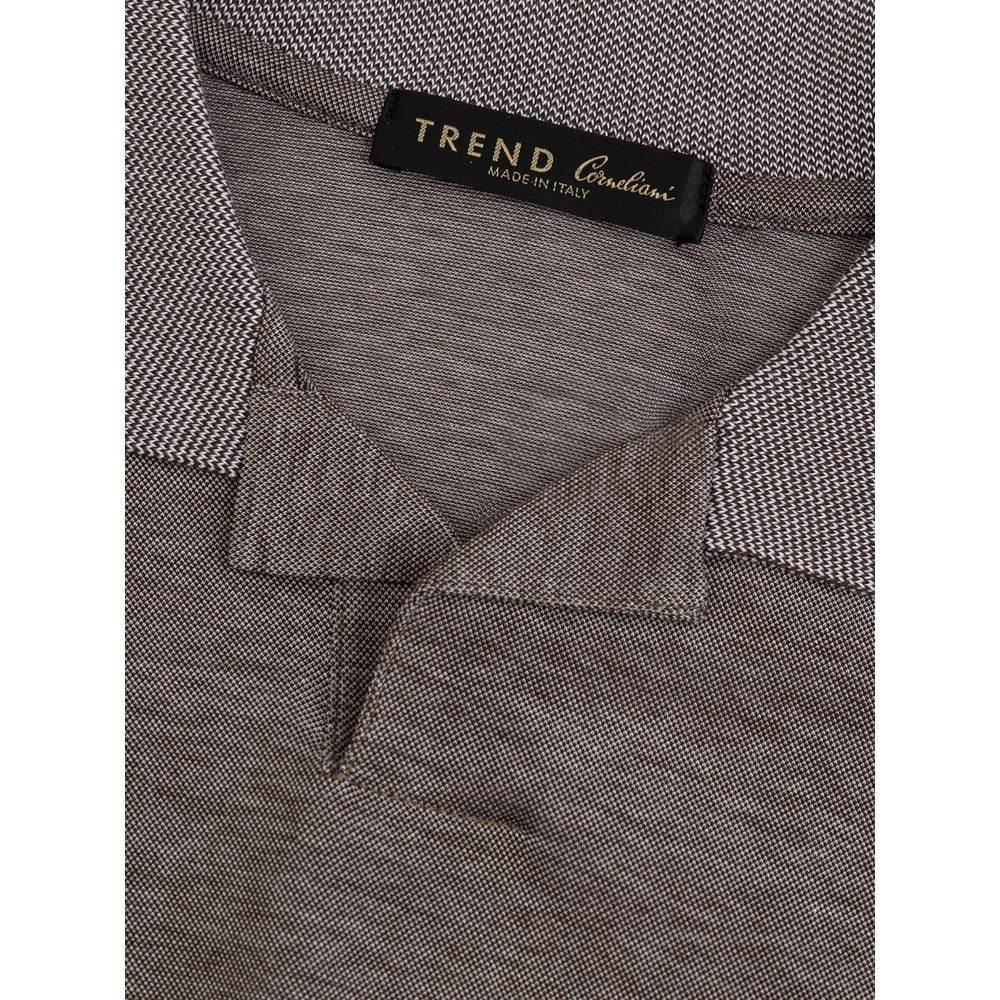 Corneliani Gray Cotton Polo Shirt - Hilstor