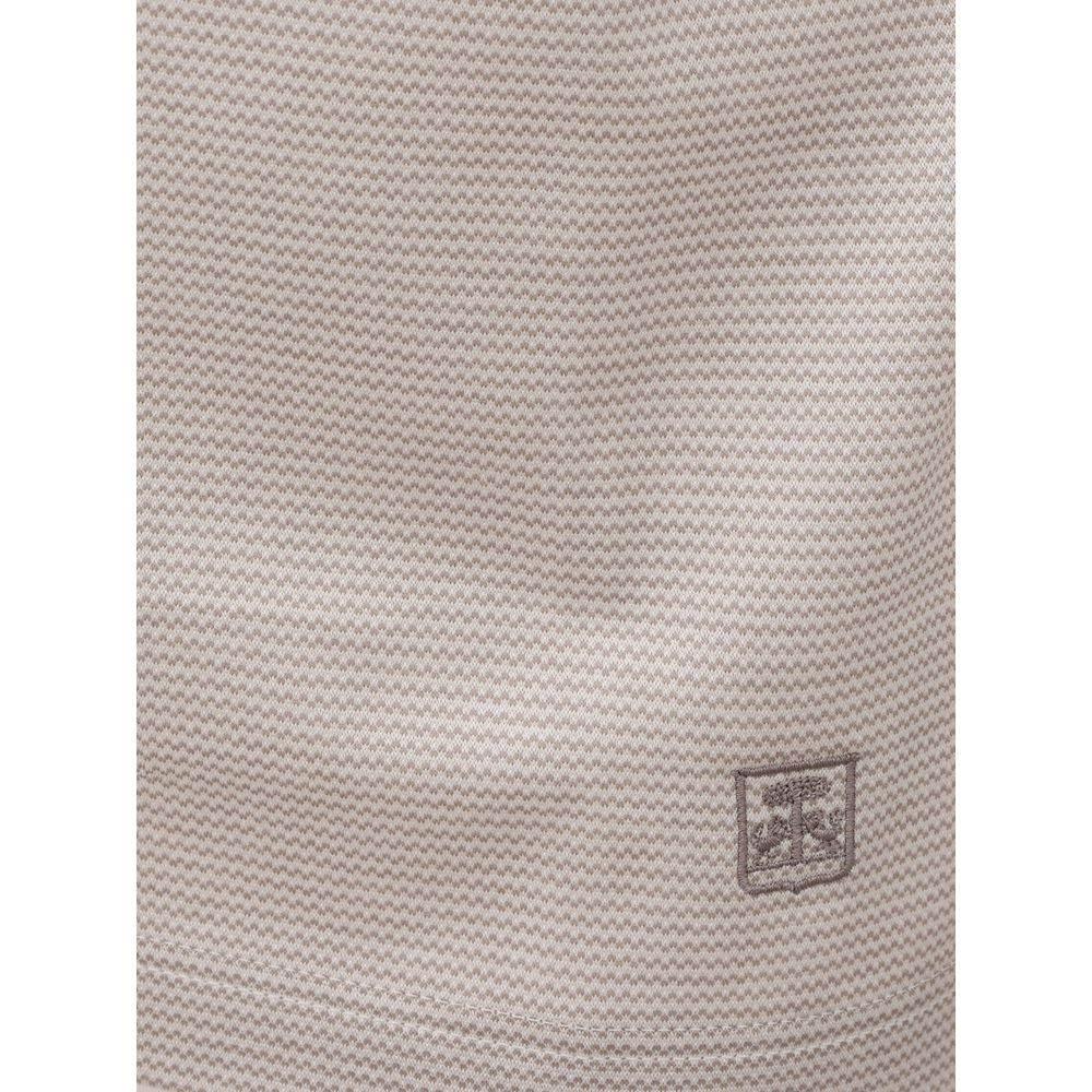 Corneliani White Cotton Polo Shirt - Hilstor