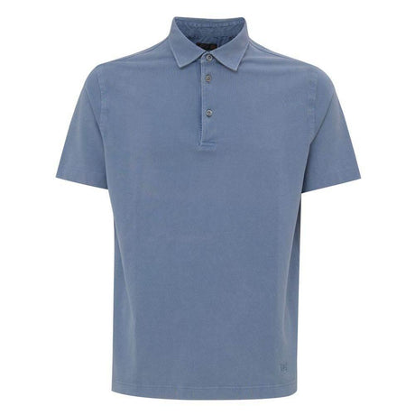 Corneliani Turquoise Cotton Polo Shirt - Hilstor