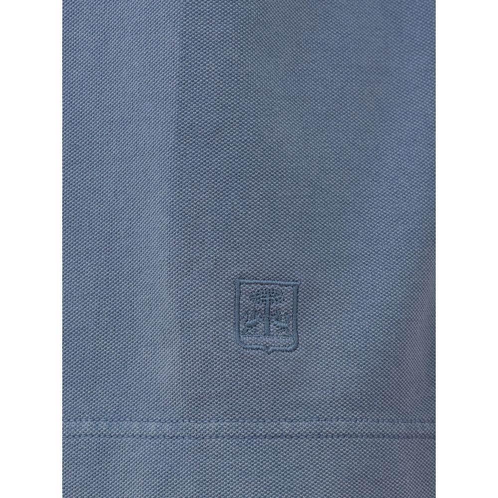 Corneliani Turquoise Cotton Polo Shirt - Hilstor