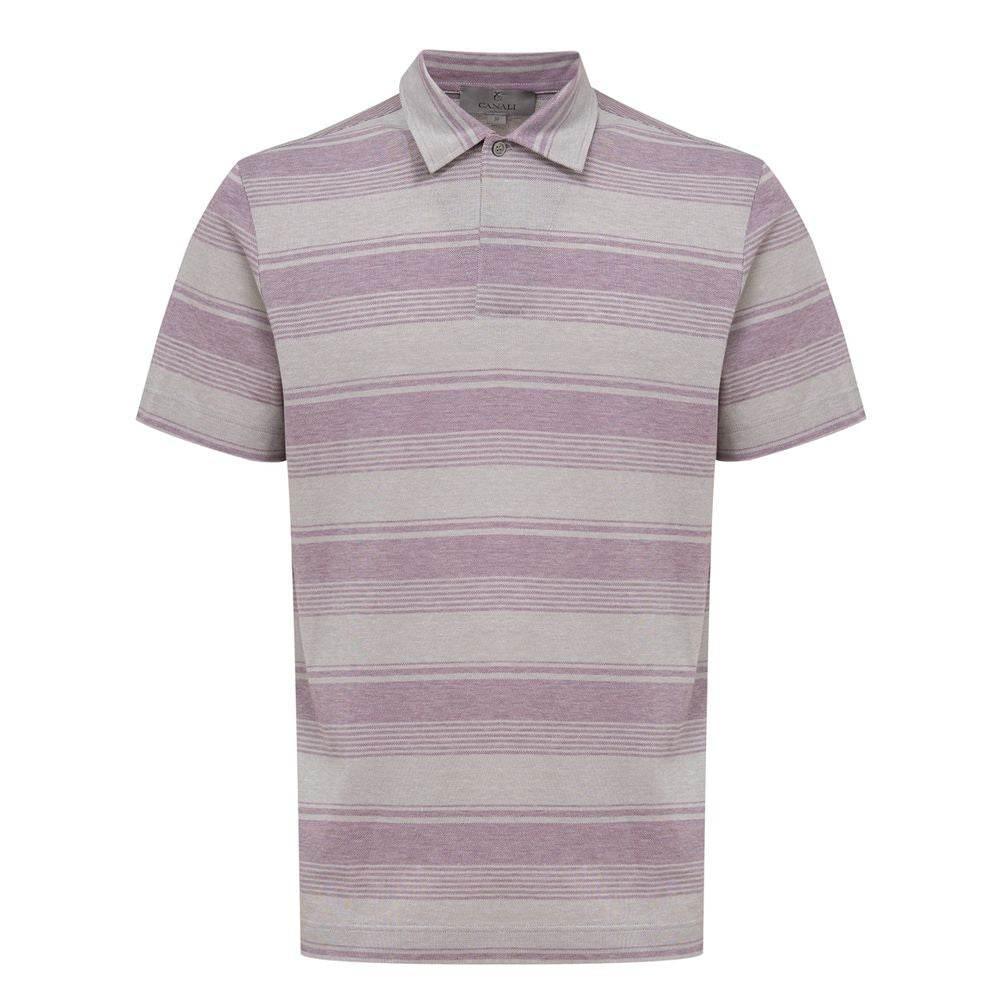 Canali Gray Cotton Polo Shirt - Hilstor