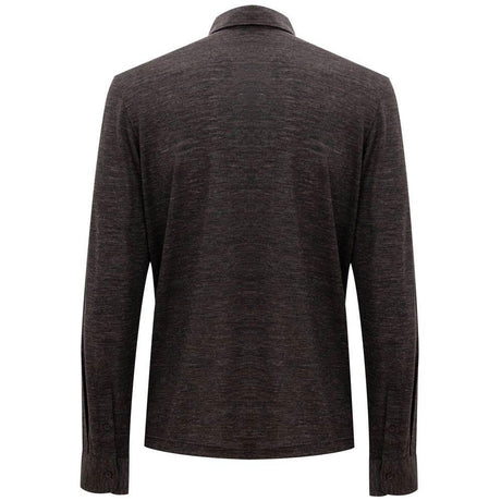 Corneliani Gray Wool Polo Shirt