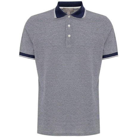 Canali Blue Cotton Polo Shirt - Hilstor