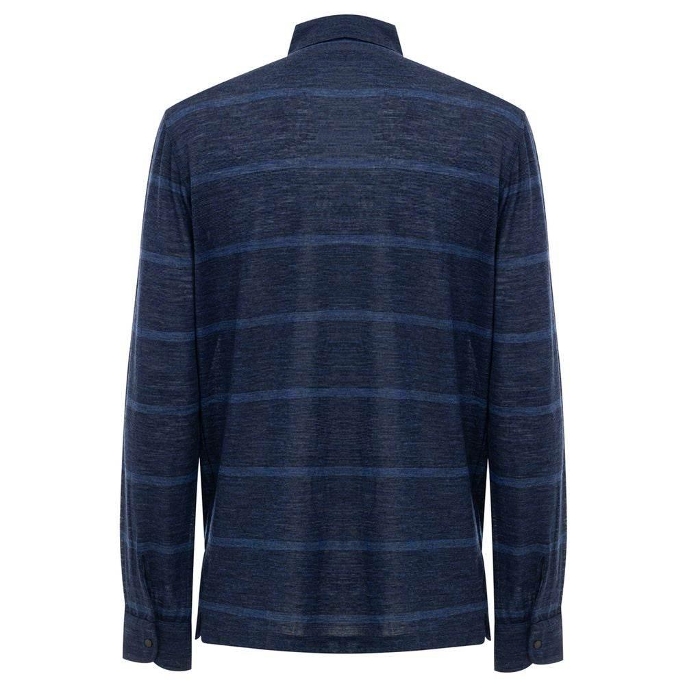 Corneliani blå uld poloshirt