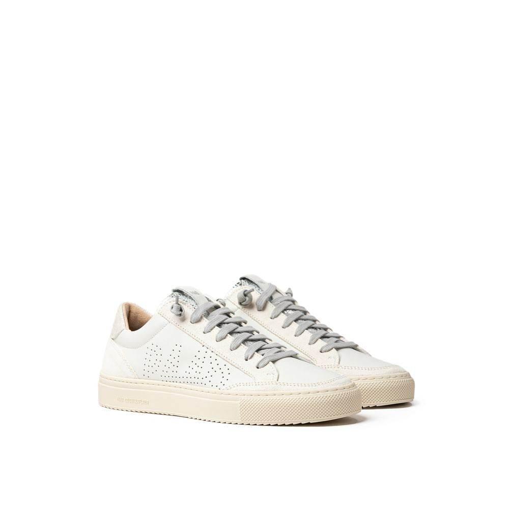 P448 White Leather Sneaker - Hilstor