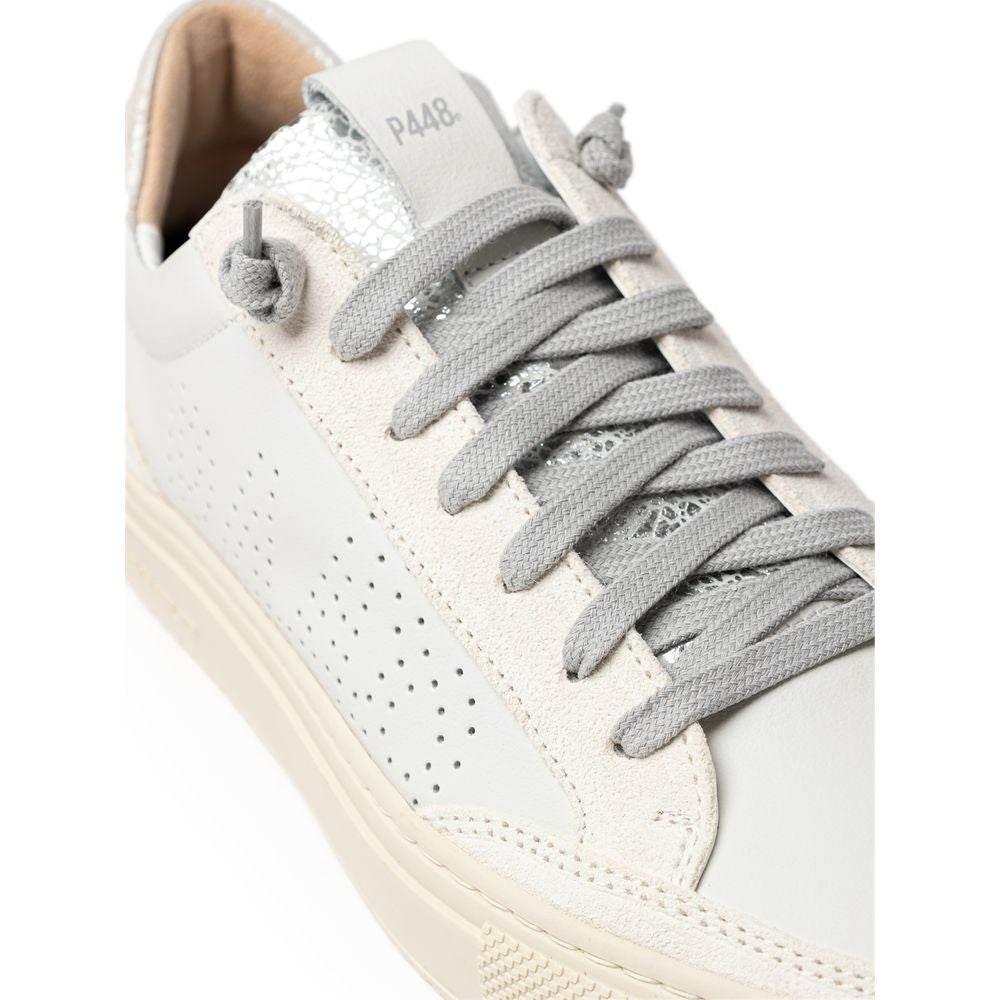 P448 White Leather Sneaker - Hilstor
