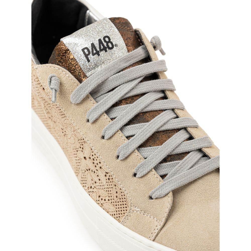 P448 Beige Leather Sneaker - Hilstor