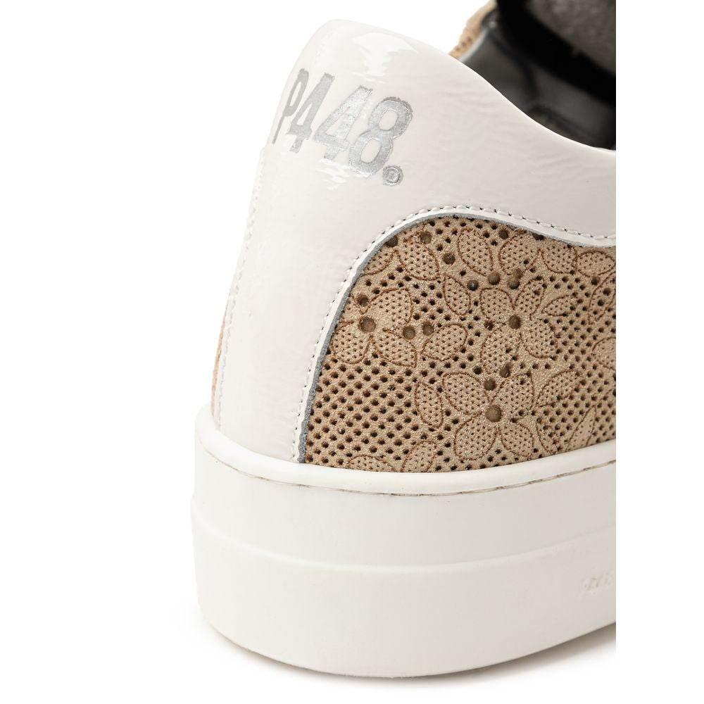 P448 Beige Leather Sneaker - Hilstor
