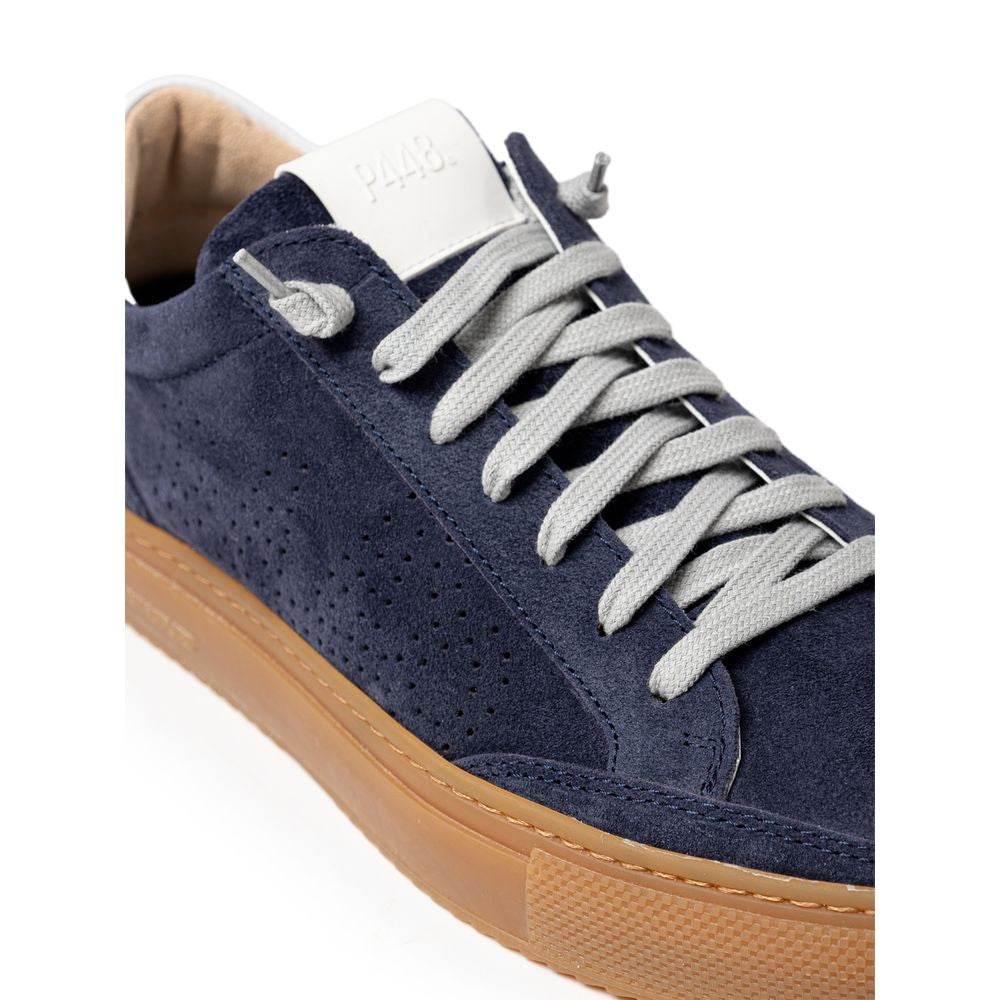 P448 Blue Leather Sneaker - Hilstor