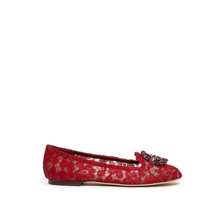 Dolce & Gabbana Red Viscose Flat Shoe - Hilstor