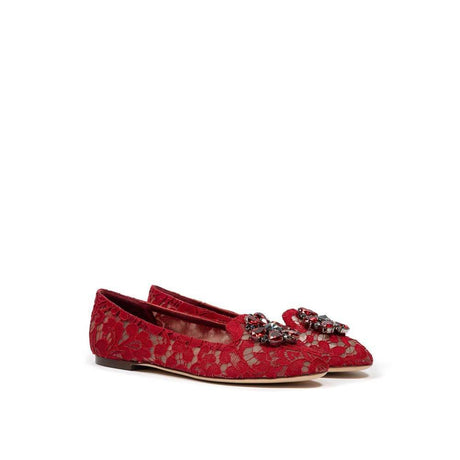 Dolce & Gabbana Red Viscose Flat Shoe - Hilstor