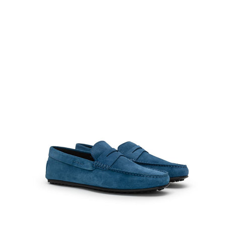Tod's Blue Suede Leather Loafer
