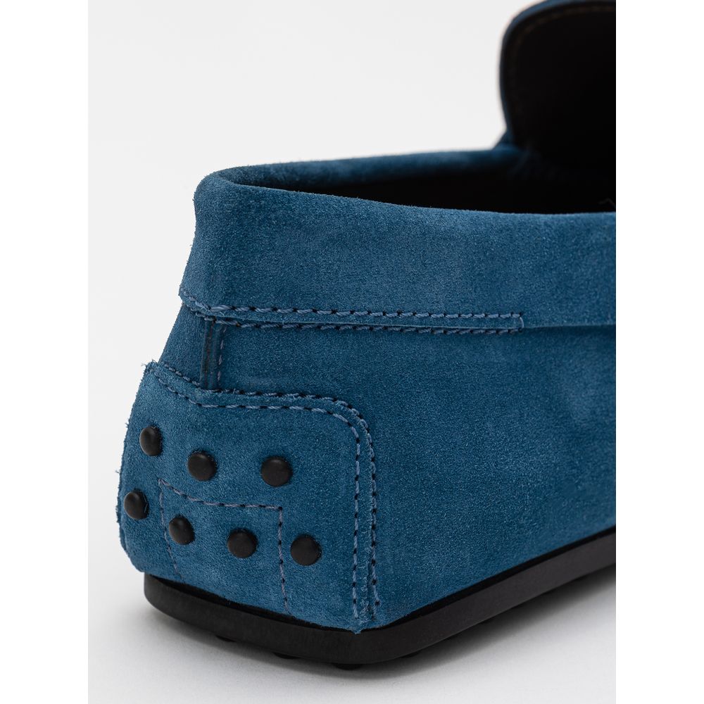 Tod's Blue Suede Leather Loafer