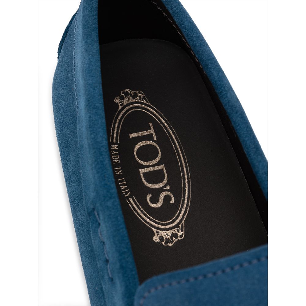 Tod's Blue Suede Leather Loafer