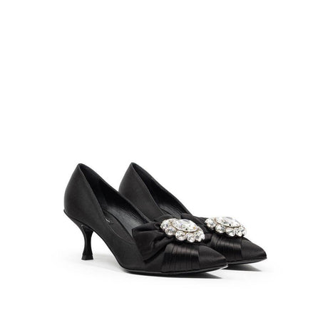 Dolce & Gabbana Black Viscose Pump - Hilstor