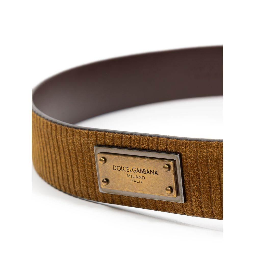 Dolce & Gabbana Brown Leather Belt - Hilstor