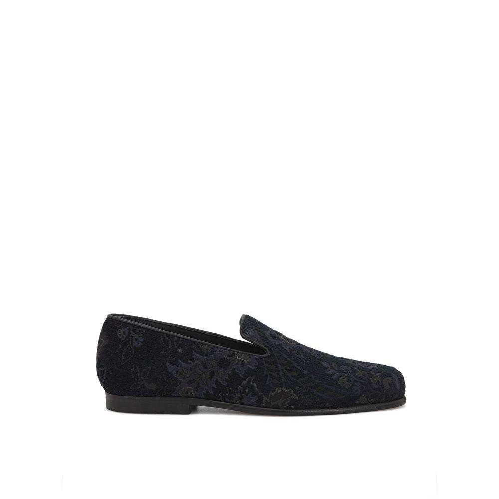 Etro Blue Leather Loafer - Hilstor