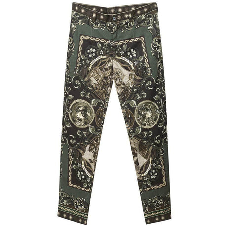 Dolce & Gabbana Green Cotton Pant - Hilstor
