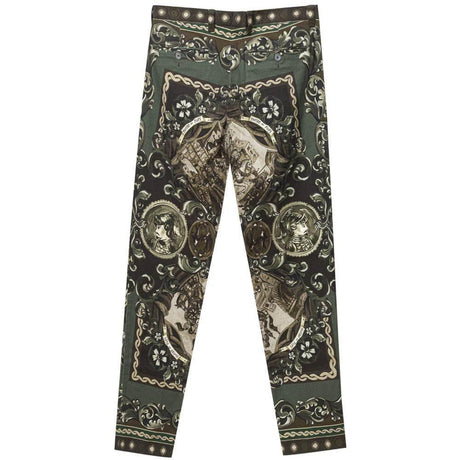 Dolce & Gabbana Green Cotton Pant - Hilstor
