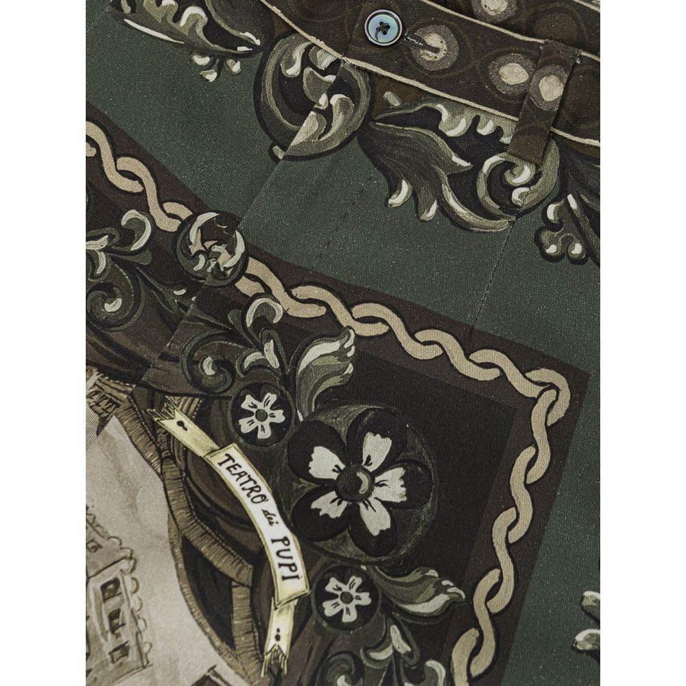 Dolce & Gabbana Green Cotton Pant - Hilstor