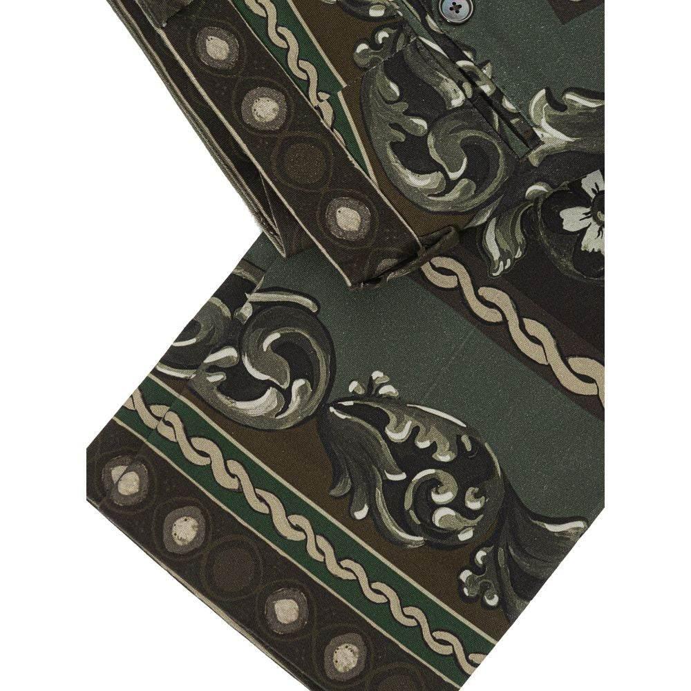 Dolce & Gabbana Green Cotton Pant - Hilstor
