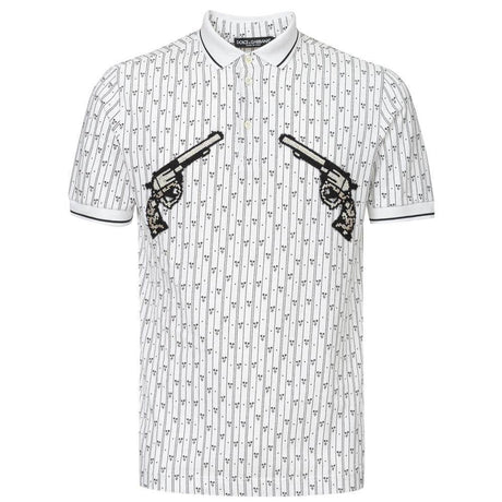 Dolce & Gabbana White Cotton Polo Shirt - Hilstor