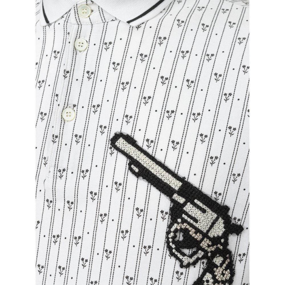 Dolce & Gabbana White Cotton Polo Shirt - Hilstor