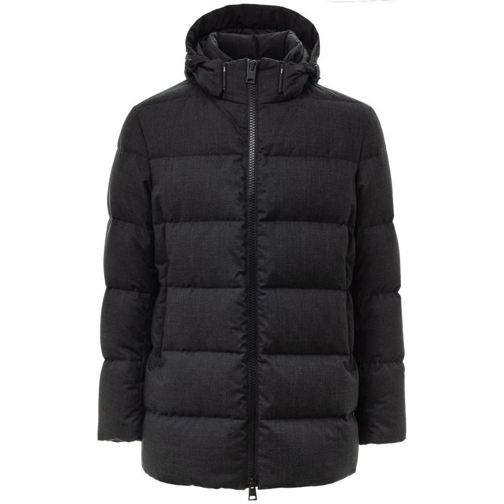 Herno Black Polyester Jackets & Coat - Hilstor