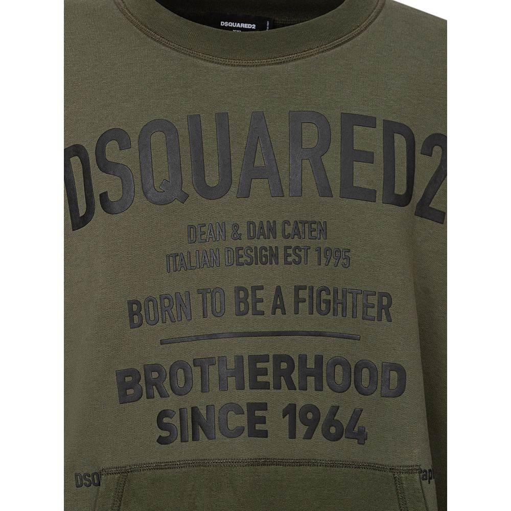 Dsquared² Green Cotton Hoody - Hilstor
