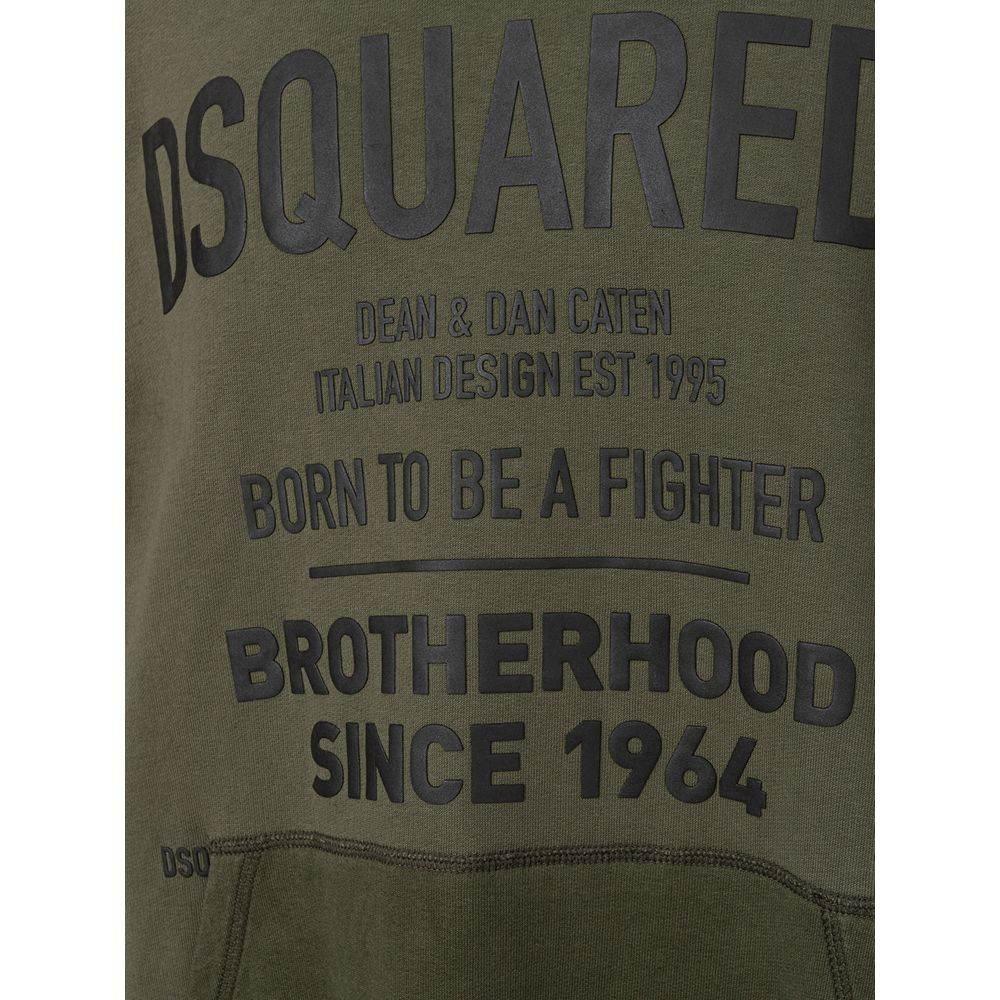 Dsquared² Green Cotton Hoody - Hilstor