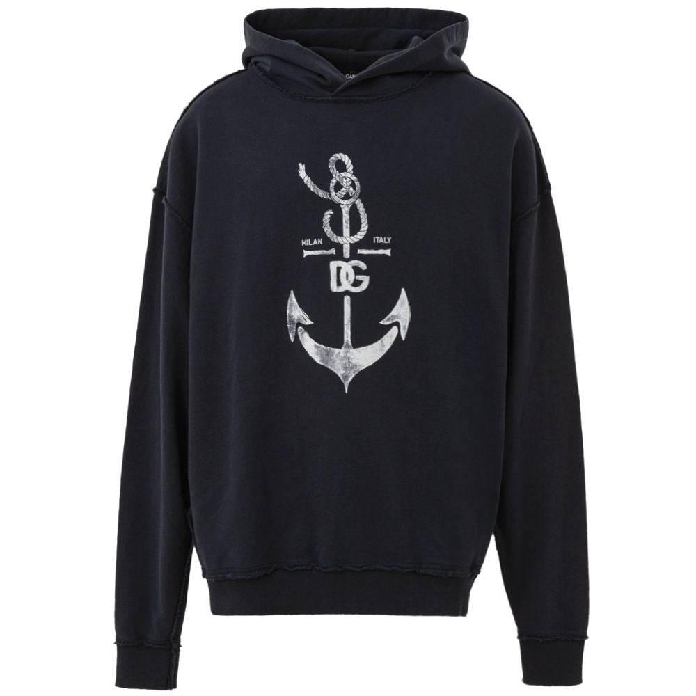 Dolce & Gabbana Blue Cotton Sweatshirt - Hilstor