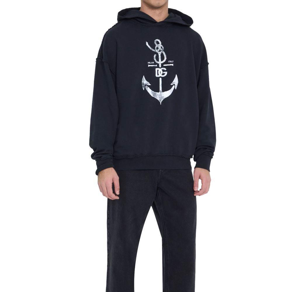 Dolce & Gabbana Blue Cotton Sweatshirt - Hilstor