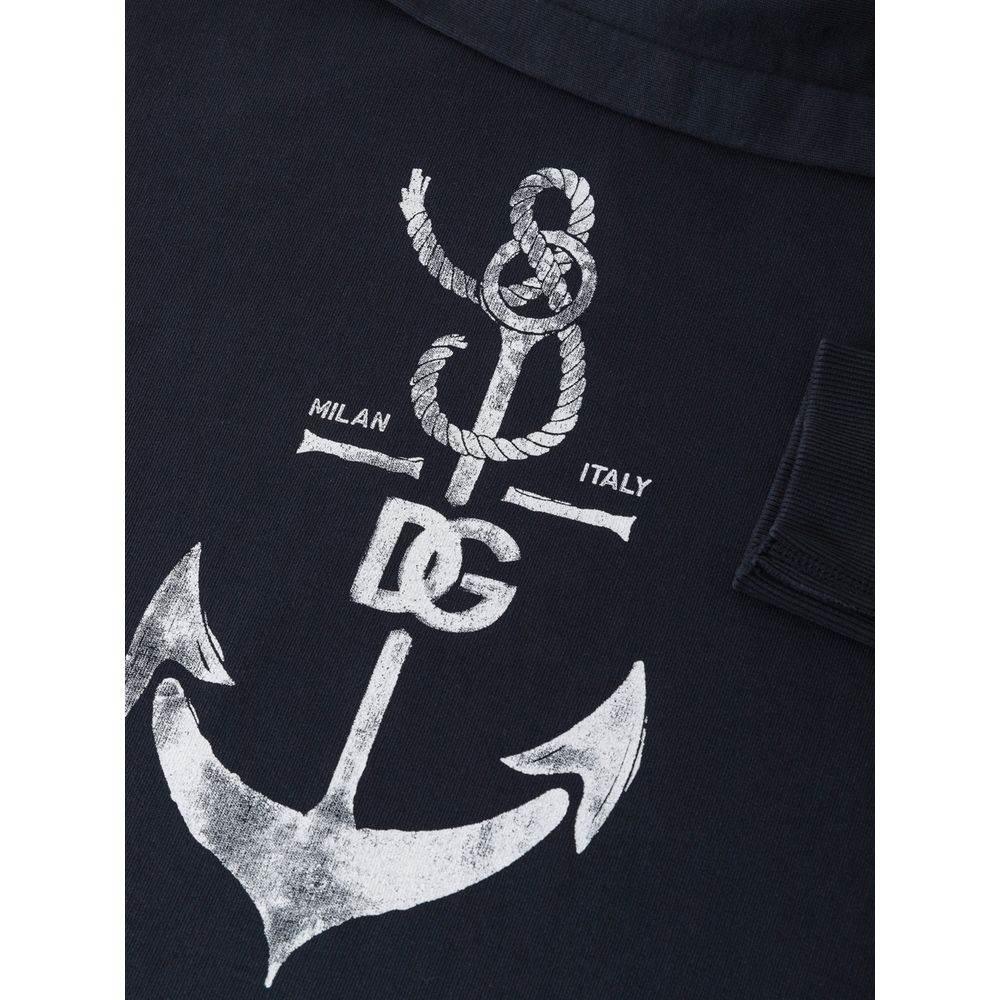 Dolce & Gabbana Blue Cotton Sweatshirt - Hilstor