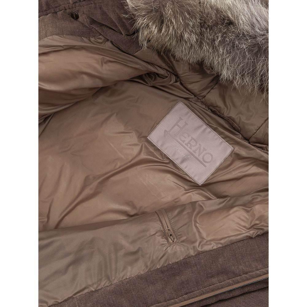 Herno Brown Cotton Jackets & Coat - Hilstor