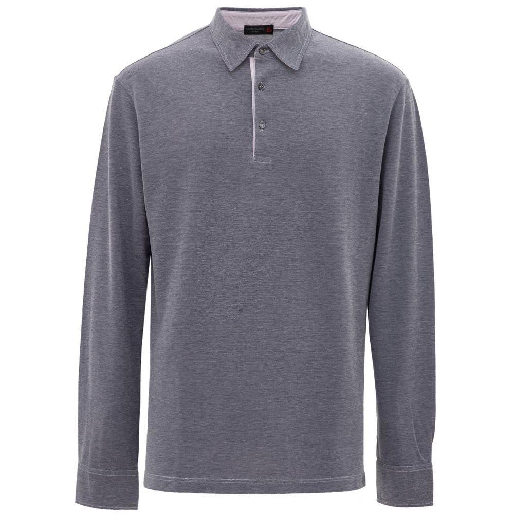 Corneliani Blue Cotton Polo Shirt - Hilstor