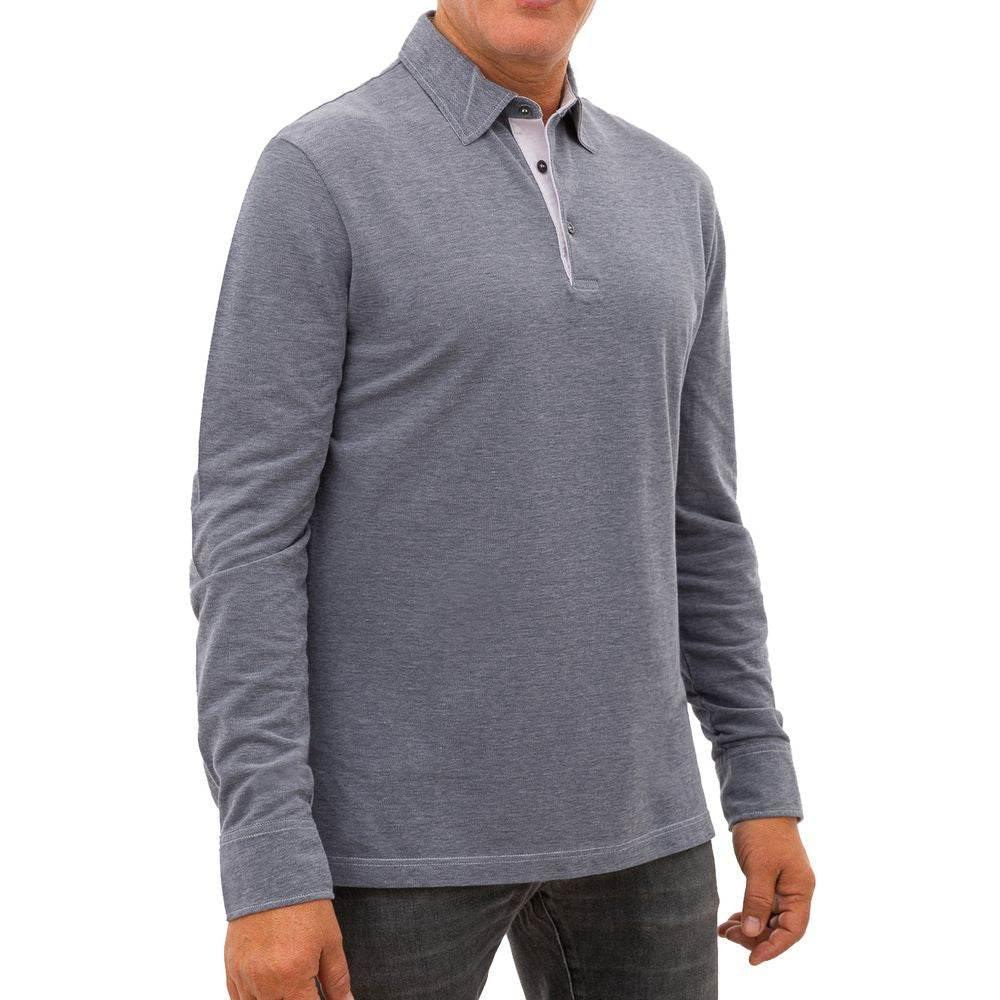 Corneliani Blue Cotton Polo Shirt - Hilstor