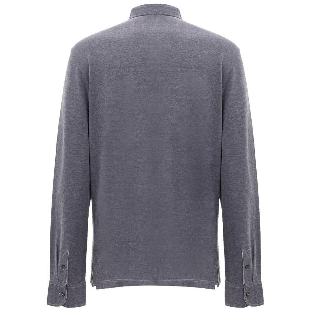 Corneliani Blue Cotton Polo Shirt - Hilstor