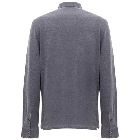 Corneliani Blue Cotton Polo Shirt - Hilstor
