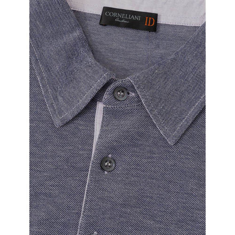 Corneliani Blue Cotton Polo Shirt - Hilstor